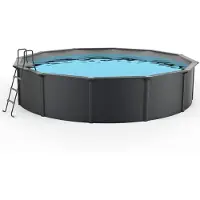 Steinbach , Stahlwand Swimming Pool Set "Nuovo de Luxe", anthrazit / silbergrau, Ø 460 x 120 cm, ohne Zubehörset