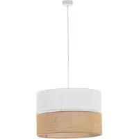 TK Lighting Hängeleuchte Linobianco mit Jute