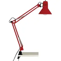 Brilliant Tischleuchte "HOBBY", rot, 1, Ø 17cm H: 70cm, 1 Stk., Leuchten, 70cm Höhe, E27 max. 40W, schwenkbar, Metall, Druckschalter, Tischleuchte