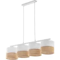 TK Lighting Hängeleuchte Linobianco, linear, vierflammig