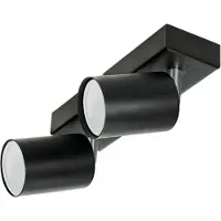 Adviti Advitit DOA SP 2 Strahler Deckenleuchte und Wandleuchte Spot GU10 max 2x 50 W IP20 (Glühbirne separat gekauft) Schwarz