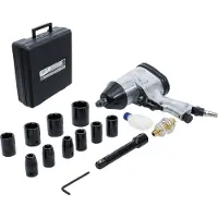 Kraftmann 3211 Druckluft-Schlagschraubersatz, 12,5 (1/2), 320 Nm, 16-tlg.