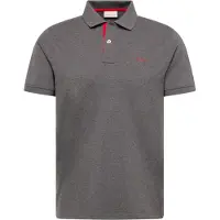 Gant für Herren. 2062026 Kontrastreiches graues Piqué-Poloshirt (XL), Lässig, Baumwolle, Kurzarm