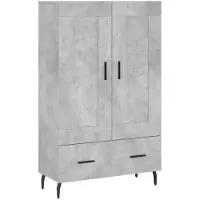 vidaXL Highboard Betongrau 69,5x31x115 cm Holzwerkstoff
