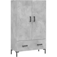 vidaXL Highboard Betongrau 69,5x31x115 cm Holzwerkstoff