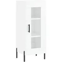 vidaXL Sideboard Hochglanz-Weiß 34,5x34x90 cm Holzwerkstoff