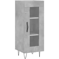 vidaXL Sideboard Betongrau 34,5x34x90 cm Holzwerkstoff