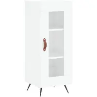 vidaXL Sideboard Hochglanz-Weiß 34,5x34x90 cm Holzwerkstoff