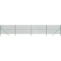 vidaXL Maschendrahtzaun Grün 1,6x10 m
