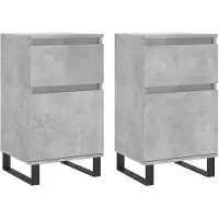 vidaXL Sideboards 2 Stk. Betongrau 40x35x70 cm Holzwerkstoff