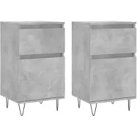 vidaXL Sideboards 2 Stk. Betongrau 40x35x70 cm Holzwerkstoff