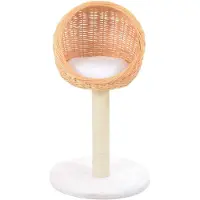 The Living Store Katzen-Kratzbaum Sisal Natürliches Weidenholz