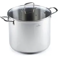 Ad Vitam Topf aus Edelstahl Pour&Cook II mit Glasdeckel