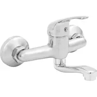 Invena Mitris verchromte Wand-Waschtischarmatur