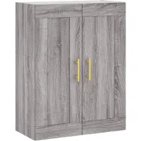 vidaXL Wandschrank Grau Sonoma 69,5x34x90 cm Holzwerkstoff