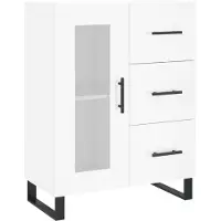 vidaXL Sideboard Hochglanz-Weiß 69,5x34x90 cm Holzwerkstoff