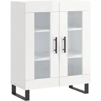 vidaXL Sideboard Hochglanz-Weiß 69,5x34x90 cm Holzwerkstoff