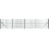 vidaXL Maschendrahtzaun mit Bodenhülsen Grün 2,2x10 m