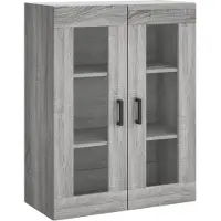 vidaXL Wandschrank Grau Sonoma 69,5x34x90 cm