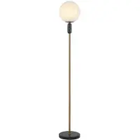 VIOKEF Stehleuchte Polly mit Glasschirm, Marmor-Element