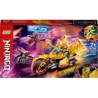 LEGO 71768 NINJAGO Jays Golddrachen-Motorrad, Set mit Jay-Minifigur und Drachen- und Schlangen-Figuren, Spielzeug für Kinder ab 7 Jahre
