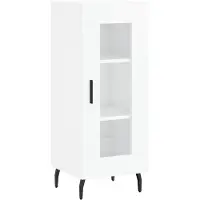 vidaXL Sideboard Hochglanz-Weiß 34,5x34x90 cm Holzwerkstoff