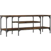 vidaXL TV-Schrank Räuchereiche 121x35x45 cm Holzwerkstoff & Eisen