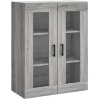 vidaXL Wandschrank Grau Sonoma 69,5x34x90 cm