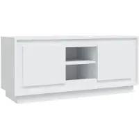 vidaXL TV-Schrank Weiß 102x35x45 cm Holzwerkstoff