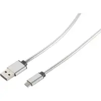 S-Conn S/CONN 14-11001, 1 m, USB A, Micro-USB B, USB 2.0, 0,48 Gbit/s, Silber