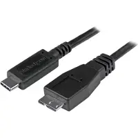 StarTech.com .com 1m USB-C zu Micro USB-B Kabel, USB 10Gbps, Datenkabel, 3A, USB-C auf Micro-B Datenübertragungskabel, 1 m, USB C, Micro-USB B, USB 3.2 Gen 2 (3.1 Gen 2), Stecker/Stecker, Schwarz