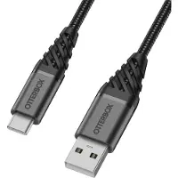 Otterbox 2 m USB/USB-C Datentransferkabel - Erster Anschluss: USB-Typ C - Zweiter Anschluss: USB Type A - Schwarz