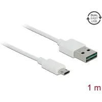 DeLOCK 84807, 1 m, USB A, Micro-USB B, USB 2.0, 0,48 Gbit/s, Weiß