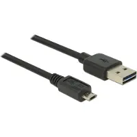 DeLOCK 83851, 3 m, USB A, Micro-USB B, USB 2.0, Männlich/Männlich, Schwarz