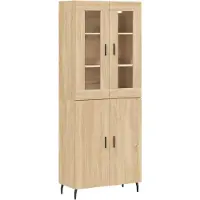vidaXL Highboard Sonoma-Eiche 69,5x34x180 cm Holzwerkstoff