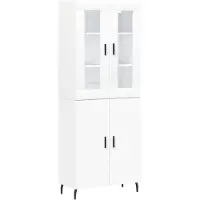 vidaXL Highboard Weiß 69,5x34x180 cm Holzwerkstoff