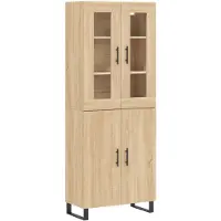 vidaXL Highboard Sonoma-Eiche 69,5x34x180 cm Holzwerkstoff