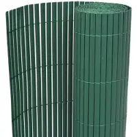 vidaXL Gartenzaun Doppelseitig PVC 90x300 cm Grün