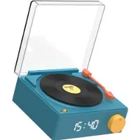 Mobility On Board Lautsprecher-Wecker Vinyl Retro Blau