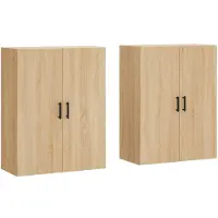 vidaXL Wandschränke 2 Stk. Sonoma-Eiche 69,5x34x90 cm