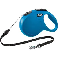 Flexi New Classic M Leine 8 m. Blau. Bis zu 20 kg.