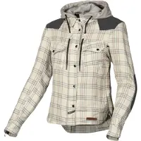Macna INLAND Damenhoodie S in braun/blau/rosa