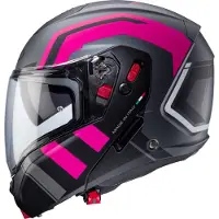 Caberg Flip-Up Motorradhelm Horus X Road S Grau/Schwarz/Fuchsia Pinlock