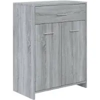 vidaXL Badezimmerschrank Grau Sonoma 60x33x80 cm Holzwerkstoff