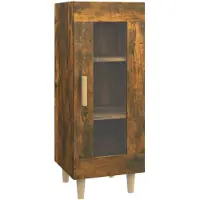 vidaXL Sideboard Räuchereiche 34,5x34x90 cm Holzwerkstoff