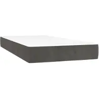vidaXL Taschenfederkernmatratze Mittel Dunkelgrau 100x200x20 cm Samt