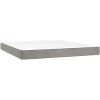 vidaXL Taschenfederkernmatratze Mittel Hellgrau 160x200x20 cm Samt