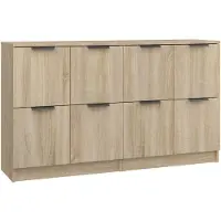 vidaXL Sideboards 2 Stk. Sonoma Eiche 60x30x70 cm Holzwerkstoff