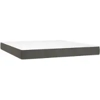 vidaXL Taschenfederkernmatratze Mittel Dunkelgrau 180x200x20 cm Samt