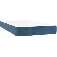 vidaXL Taschenfederkernmatratze Mittel Dunkelblau 80x200x20 cm Samt
